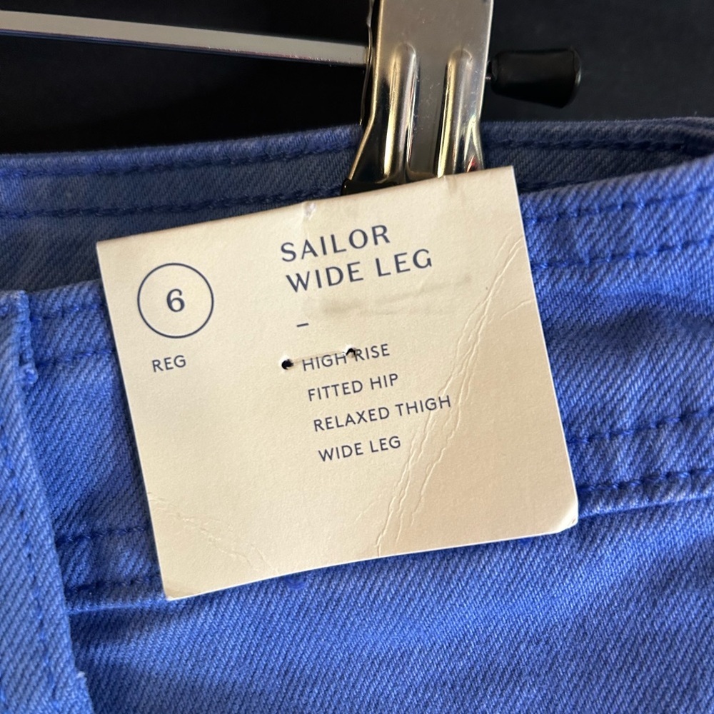 Universal Thread Women’s Blue Sailor Wide Leg Pants Size 6 High Rise - Picture 3 of 4